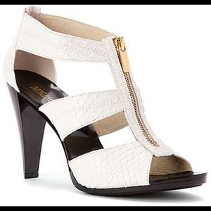 Michael Kors White T-Strap Pump